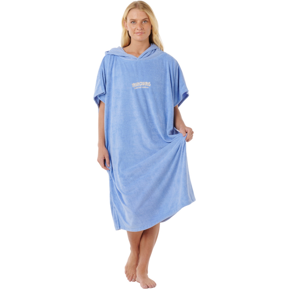 2026 Rip Curl Dame Classic Surf Håndklæde Med Hætte 00ZWTO - Blue